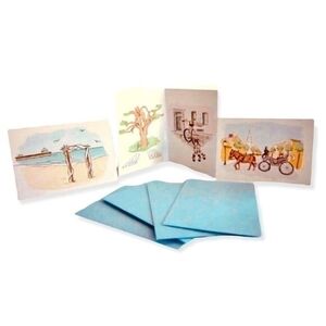 New Collectible Set of 4x CHARLESTON Wedding Theme Mini Postcards with Envelops